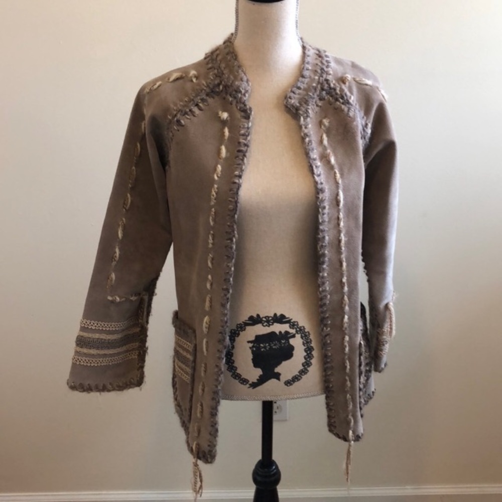Handmade leather jacket, EUC